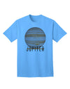 Planet Jupiter Earth Text Adult T-Shirt-unisex t-shirt-TooLoud-Aquatic-Blue-Small-Davson Sales