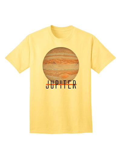 Planet Jupiter Earth Text Adult T-Shirt-unisex t-shirt-TooLoud-Yellow-Small-Davson Sales