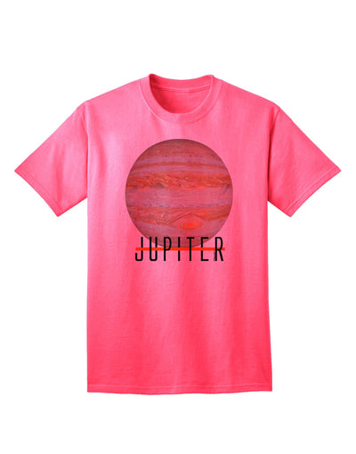 Planet Jupiter Earth Text Adult T-Shirt-unisex t-shirt-TooLoud-Neon-Pink-Small-Davson Sales