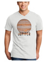 Planet Jupiter Earth Text Adult V-Neck T-shirt-Mens V-Neck T-Shirt-TooLoud-White-Small-Davson Sales