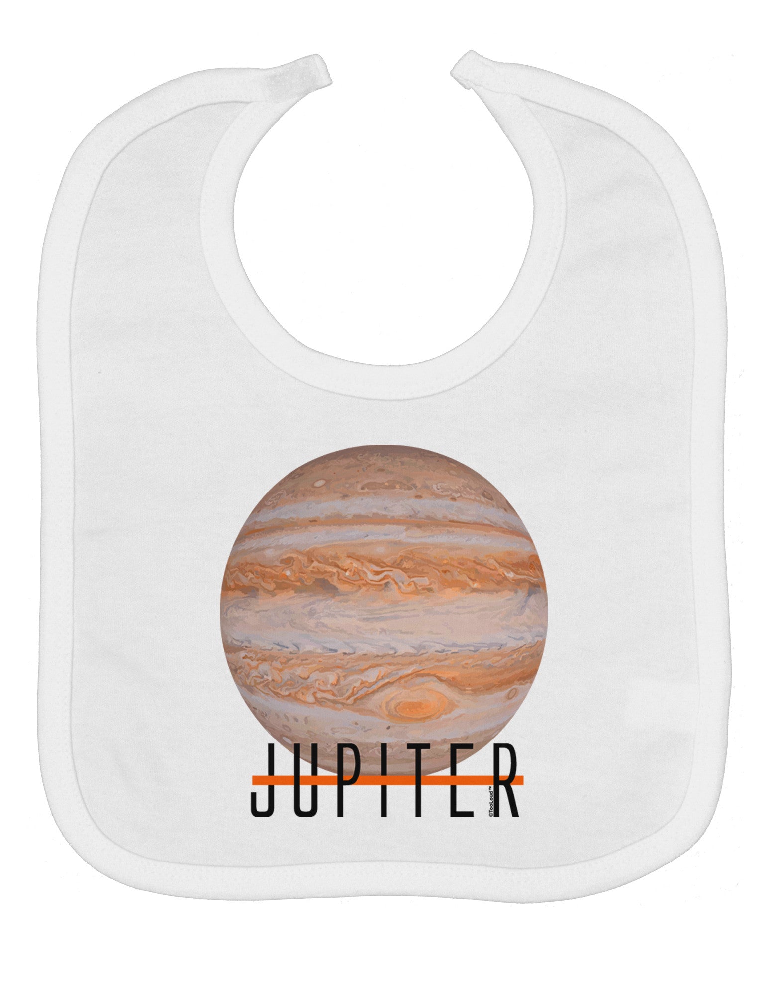 Planet Jupiter Earth Text Baby Bib