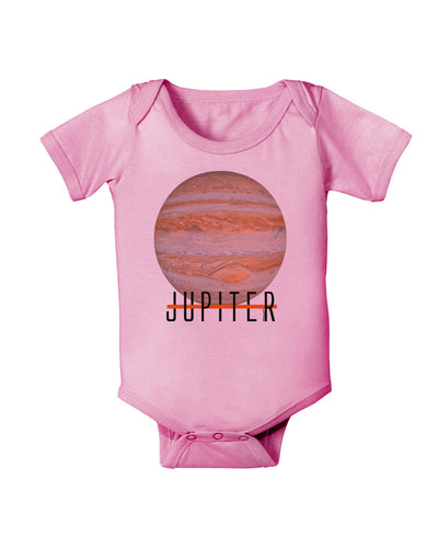 Planet Jupiter Earth Text Baby Romper Bodysuit-Baby Romper-TooLoud-Pink-06-Months-Davson Sales