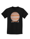 Planet Jupiter Earth Text Childrens Dark T-Shirt-Childrens T-Shirt-TooLoud-Black-X-Small-Davson Sales