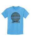 Planet Jupiter Earth Text Childrens T-Shirt-Childrens T-Shirt-TooLoud-Aquatic-Blue-X-Small-Davson Sales