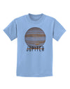 Planet Jupiter Earth Text Childrens T-Shirt-Childrens T-Shirt-TooLoud-Light-Blue-X-Small-Davson Sales