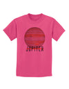 Planet Jupiter Earth Text Childrens T-Shirt-Childrens T-Shirt-TooLoud-Sangria-X-Small-Davson Sales