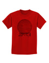 Planet Jupiter Earth Text Childrens T-Shirt-Childrens T-Shirt-TooLoud-Red-X-Small-Davson Sales
