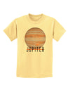 Planet Jupiter Earth Text Childrens T-Shirt-Childrens T-Shirt-TooLoud-Daffodil-Yellow-X-Small-Davson Sales
