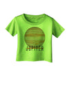 Planet Jupiter Earth Text Infant T-Shirt-Infant T-Shirt-TooLoud-Lime-Green-06-Months-Davson Sales