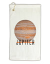 Planet Jupiter Earth Text Micro Terry Gromet Golf Towel 16 x 25 inch by TooLoud-Golf Towel-TooLoud-White-Davson Sales