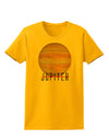 Planet Jupiter Earth Text Womens T-Shirt-Womens T-Shirt-TooLoud-Gold-X-Small-Davson Sales