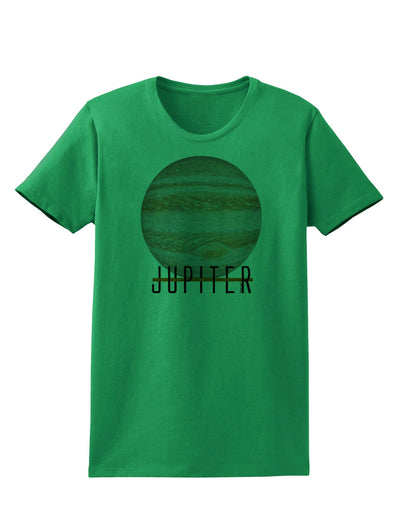 Planet Jupiter Earth Text Womens T-Shirt-Womens T-Shirt-TooLoud-Kelly-Green-X-Small-Davson Sales