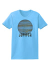 Planet Jupiter Earth Text Womens T-Shirt-Womens T-Shirt-TooLoud-Aquatic-Blue-X-Small-Davson Sales