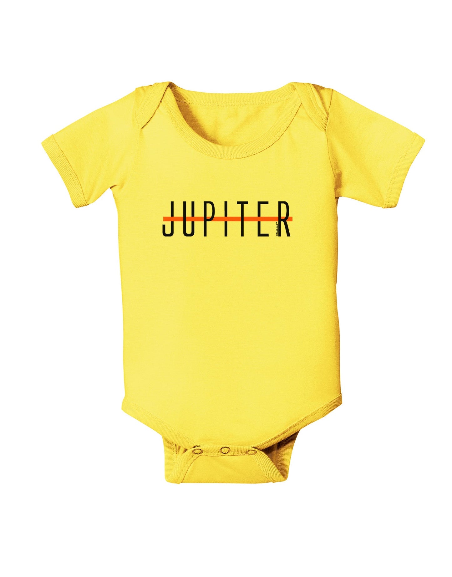 Planet Jupiter Text Only Baby Romper Bodysuit-Baby Romper-TooLoud-Yellow-06-Months-Davson Sales