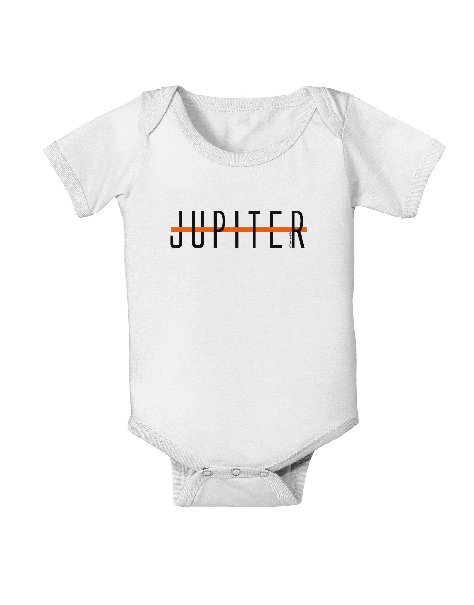 Planet Jupiter Text Only Baby Romper Bodysuit-Baby Romper-TooLoud-White-06-Months-Davson Sales