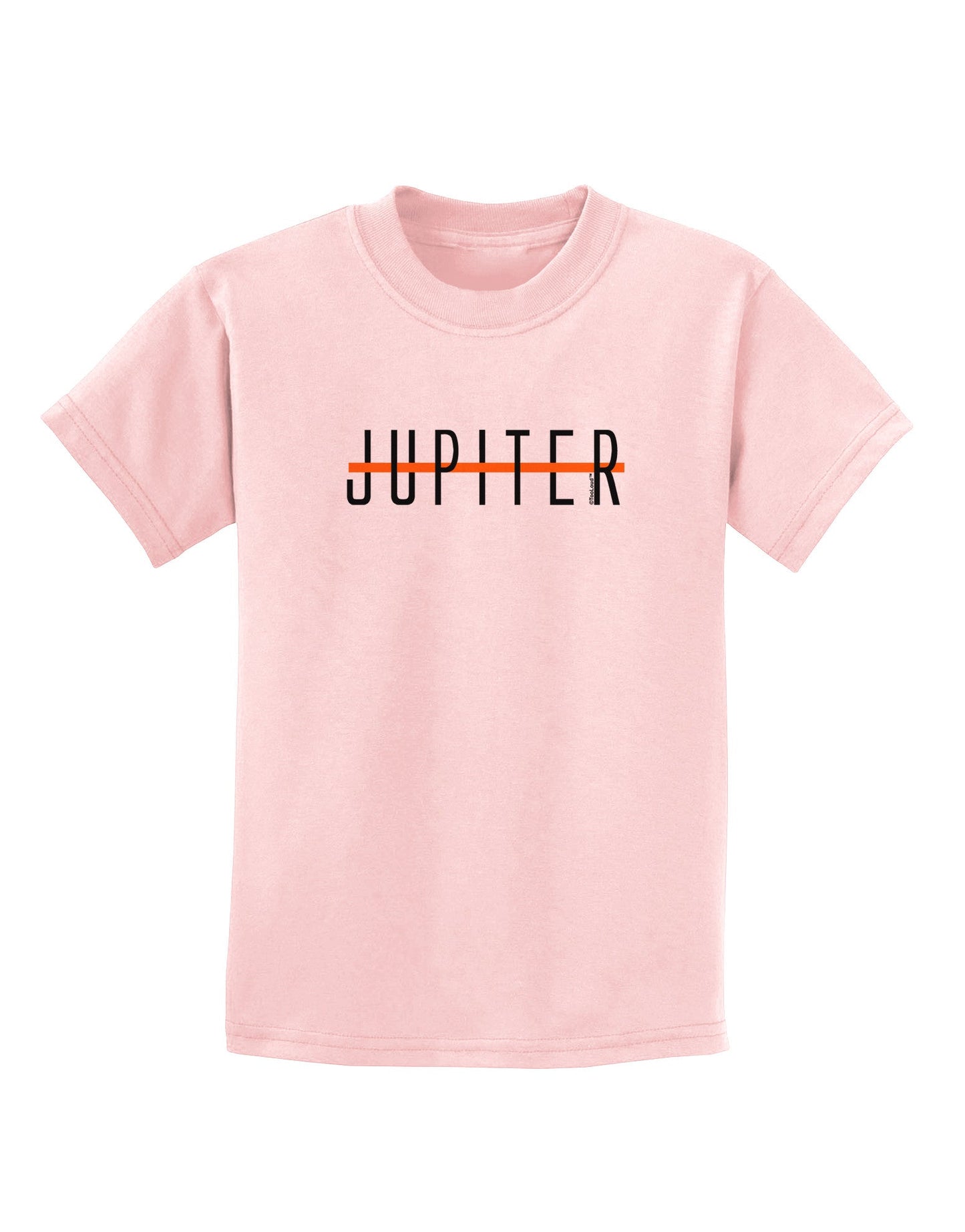 Planet Jupiter Text Only Childrens T-Shirt-Childrens T-Shirt-TooLoud-PalePink-X-Small-Davson Sales
