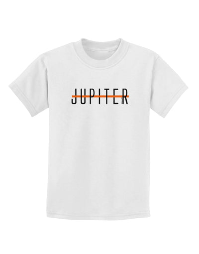 Planet Jupiter Text Only Childrens T-Shirt-Childrens T-Shirt-TooLoud-White-X-Small-Davson Sales