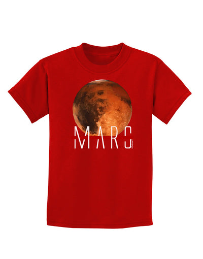 Planet Mars Text Childrens Dark T-Shirt-Childrens T-Shirt-TooLoud-Red-X-Small-Davson Sales