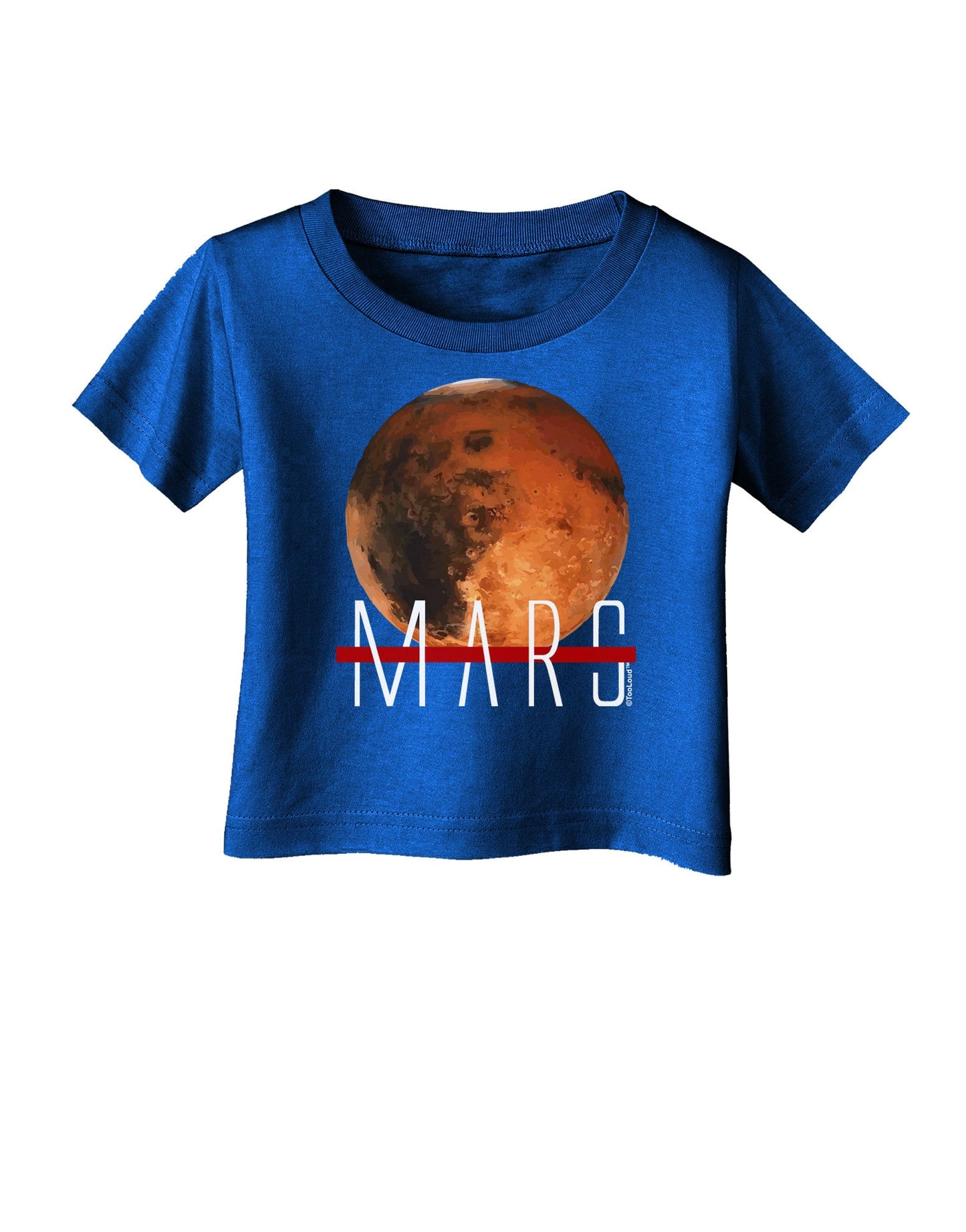 Planet Mars Text Infant T-Shirt Dark-Infant T-Shirt-TooLoud-Royal-Blue-06-Months-Davson Sales