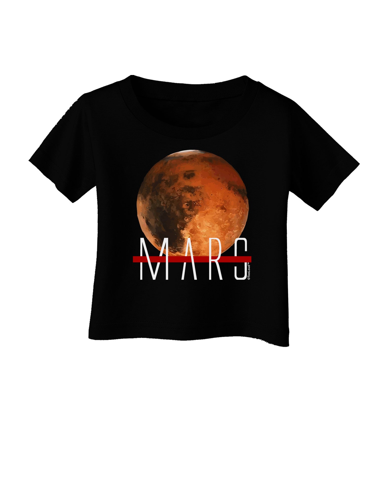 Planet Mars Text Infant T-Shirt Dark-Infant T-Shirt-TooLoud-Black-06-Months-Davson Sales