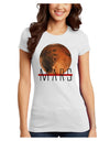 Planet Mars Text Juniors Petite T-Shirt-T-Shirts Juniors Tops-TooLoud-White-Juniors Fitted X-Small-Davson Sales