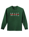 Planet Mars Text Only Adult Long Sleeve Dark T-Shirt-TooLoud-Dark-Green-Small-Davson Sales