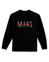 Planet Mars Text Only Adult Long Sleeve Dark T-Shirt-TooLoud-Black-Small-Davson Sales