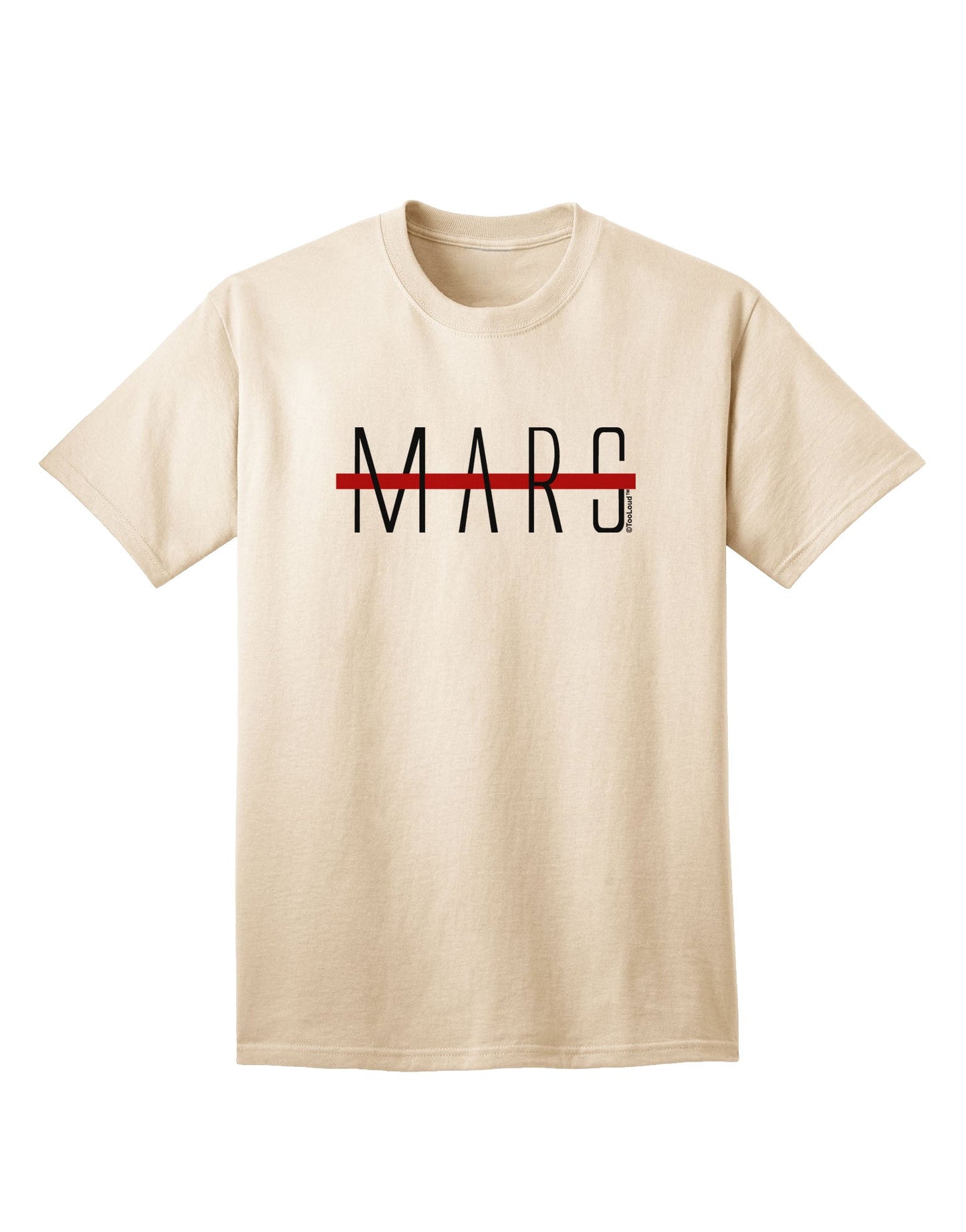 Planet Mars Text Only Adult T-Shirt-Mens T-Shirt-TooLoud-Natural-Small-Davson Sales