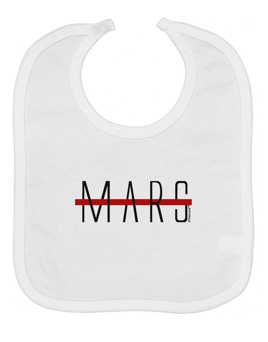 Planet Mars Text Only Baby Bib