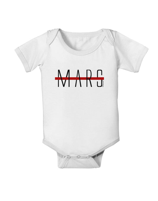 Planet Mars Text Only Baby Romper Bodysuit-Baby Romper-TooLoud-White-06-Months-Davson Sales