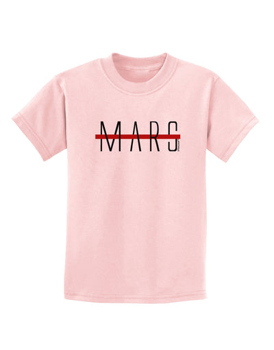 Planet Mars Text Only Childrens T-Shirt-Childrens T-Shirt-TooLoud-PalePink-X-Small-Davson Sales