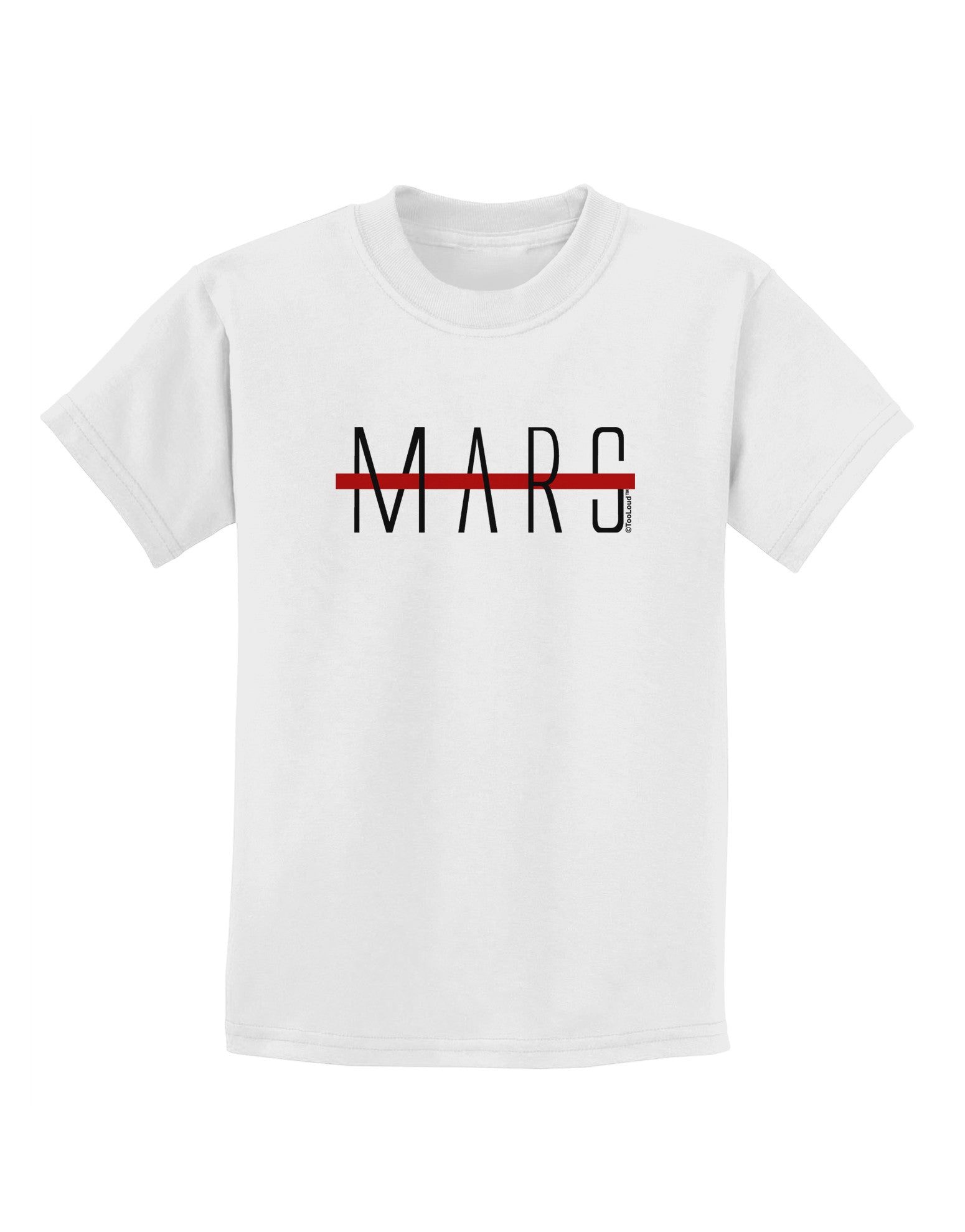 Planet Mars Text Only Childrens T-Shirt-Childrens T-Shirt-TooLoud-White-X-Small-Davson Sales
