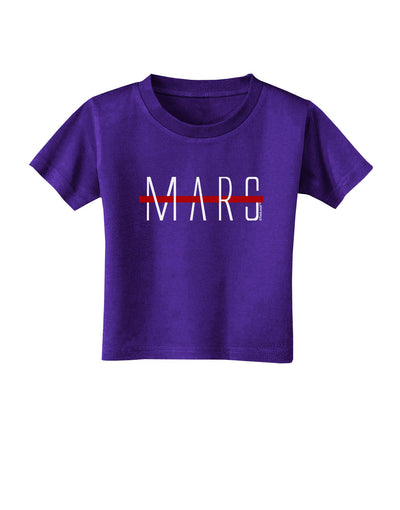 Planet Mars Text Only Toddler T-Shirt Dark-Toddler T-Shirt-TooLoud-Purple-2T-Davson Sales