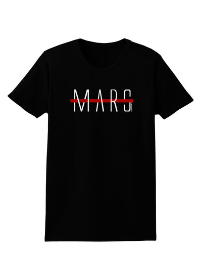 Planet Mars Text Only Womens Dark T-Shirt-TooLoud-Black-X-Small-Davson Sales