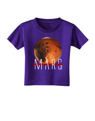 Planet Mars Text Toddler T-Shirt Dark-Toddler T-Shirt-TooLoud-Purple-2T-Davson Sales