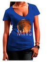 Planet Mars Text Womens V-Neck Dark T-Shirt-Womens V-Neck T-Shirts-TooLoud-Royal-Blue-Juniors Fitted Small-Davson Sales