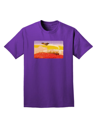 Planet Mars Watercolor Adult Dark T-Shirt-Mens T-Shirt-TooLoud-Purple-Small-Davson Sales