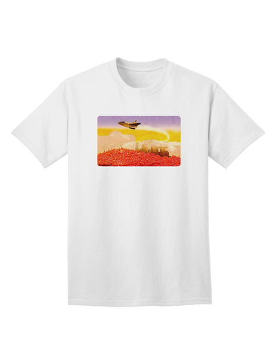 Planet Mars Watercolor Adult T-Shirt-Mens T-Shirt-TooLoud-White-Small-Davson Sales