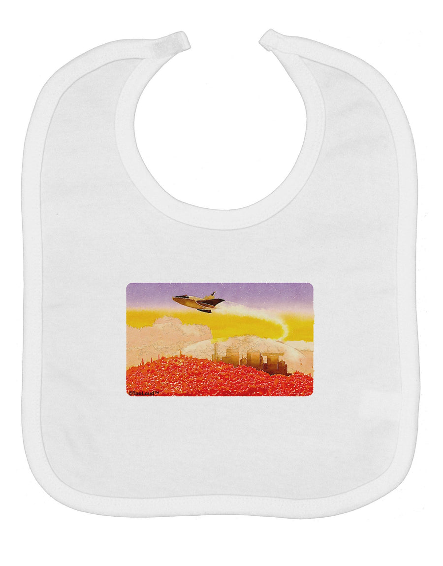 Planet Mars Watercolor Baby Bib