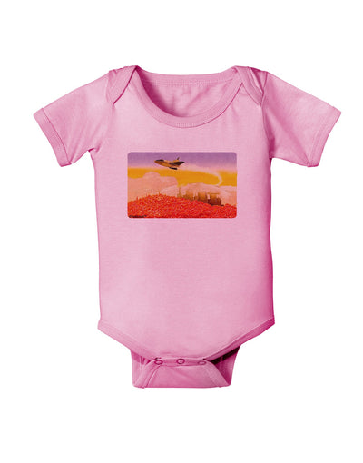 Planet Mars Watercolor Baby Romper Bodysuit-Baby Romper-TooLoud-Pink-06-Months-Davson Sales