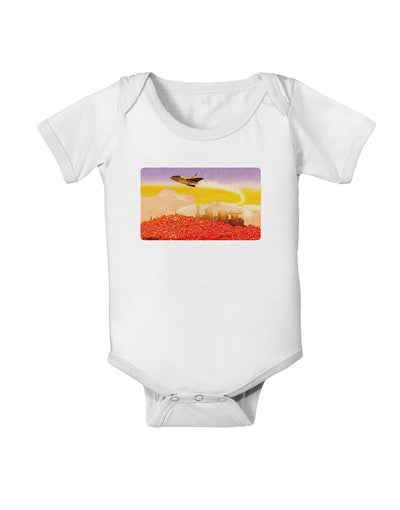 Planet Mars Watercolor Baby Romper Bodysuit-Baby Romper-TooLoud-White-06-Months-Davson Sales