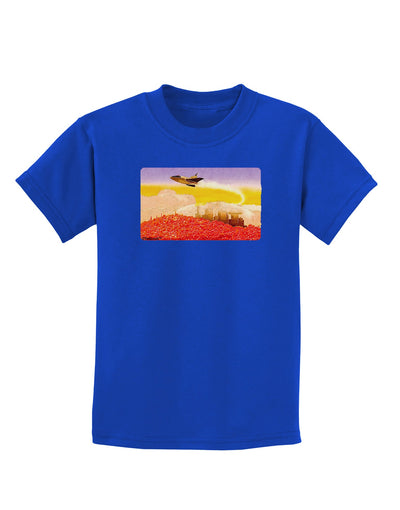 Planet Mars Watercolor Childrens Dark T-Shirt-Childrens T-Shirt-TooLoud-Royal-Blue-X-Small-Davson Sales