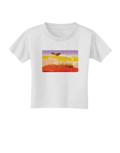 Planet Mars Watercolor Toddler T-Shirt-Toddler T-Shirt-TooLoud-White-2T-Davson Sales