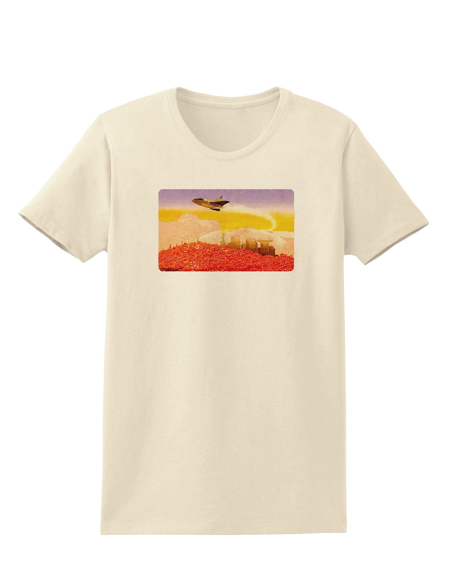 Planet Mars Watercolor Womens T-Shirt-Womens T-Shirt-TooLoud-Natural-X-Small-Davson Sales