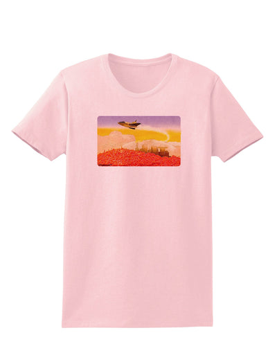 Planet Mars Watercolor Womens T-Shirt-Womens T-Shirt-TooLoud-PalePink-X-Small-Davson Sales