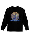 Planet Mercury Text Adult Long Sleeve Dark T-Shirt-TooLoud-Black-Small-Davson Sales