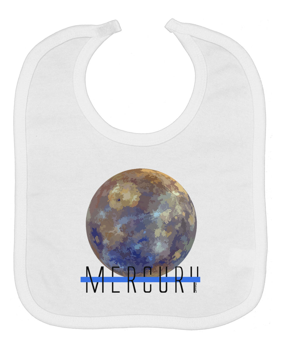 Planet Mercury Text Baby Bib