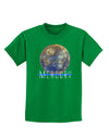 Planet Mercury Text Childrens Dark T-Shirt-Childrens T-Shirt-TooLoud-Kelly-Green-X-Small-Davson Sales