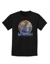 Planet Mercury Text Childrens Dark T-Shirt-Childrens T-Shirt-TooLoud-Black-X-Small-Davson Sales