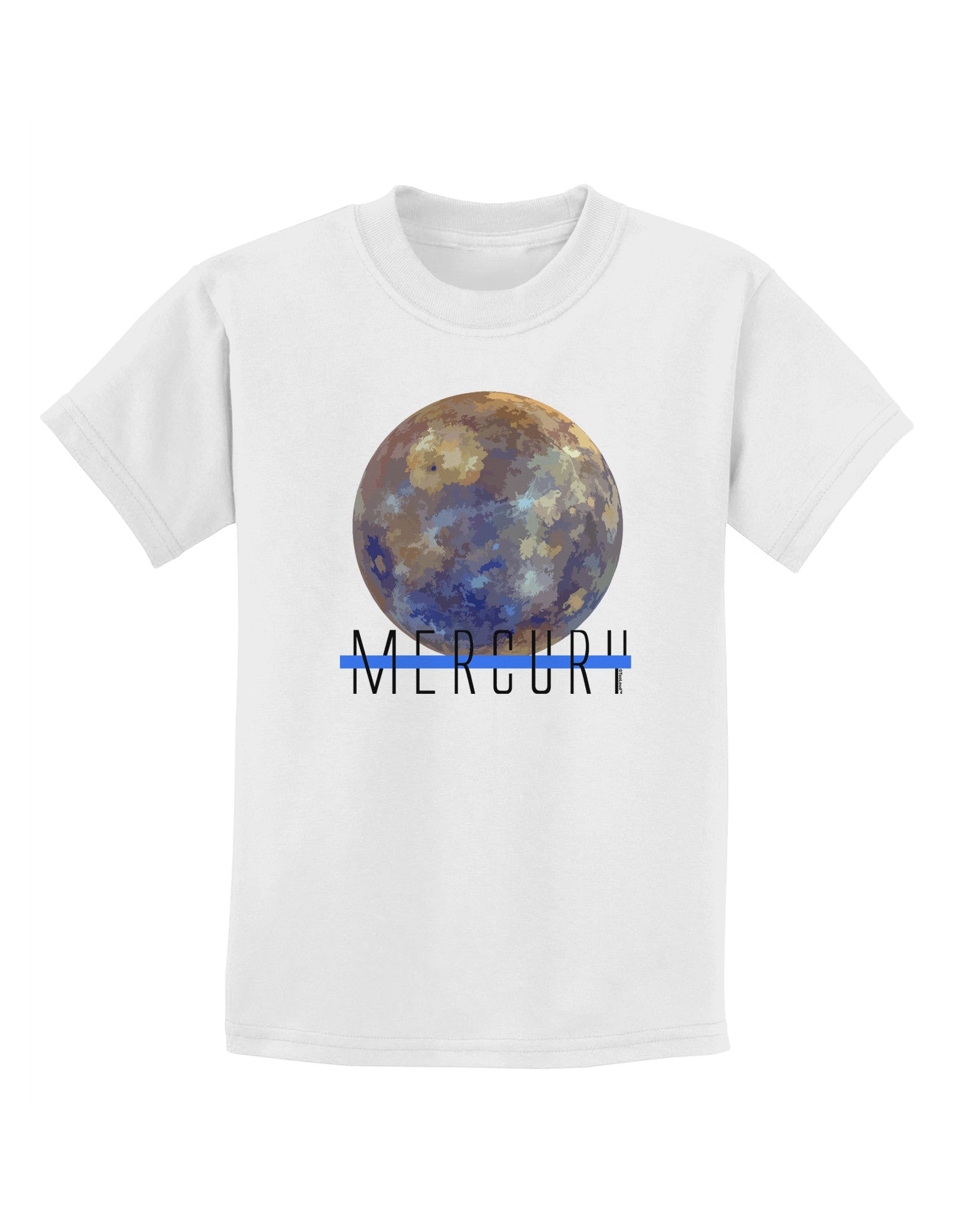 Planet Mercury Text Childrens T-Shirt-Childrens T-Shirt-TooLoud-White-X-Small-Davson Sales